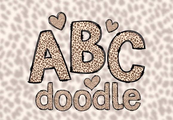 Download Doodle Letters Animal Print Alphabet PNG - Doodle Collection