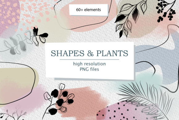 Download Modern Smooth Abstract Shapes &amp; Plants - Plant Collection