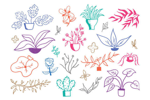 Download Hand Drawn Floral Doodles - Doodle Collection