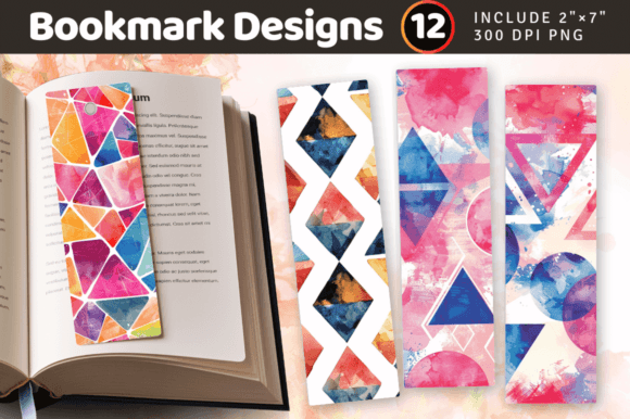 Download Watercolor Geometric Shapes PNG Bookmark - Geometric shapes Collection