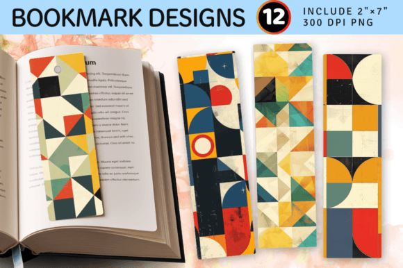 Download Retro Geometric Shapes PNG Bookmark Desi - Geometric shapes Collection